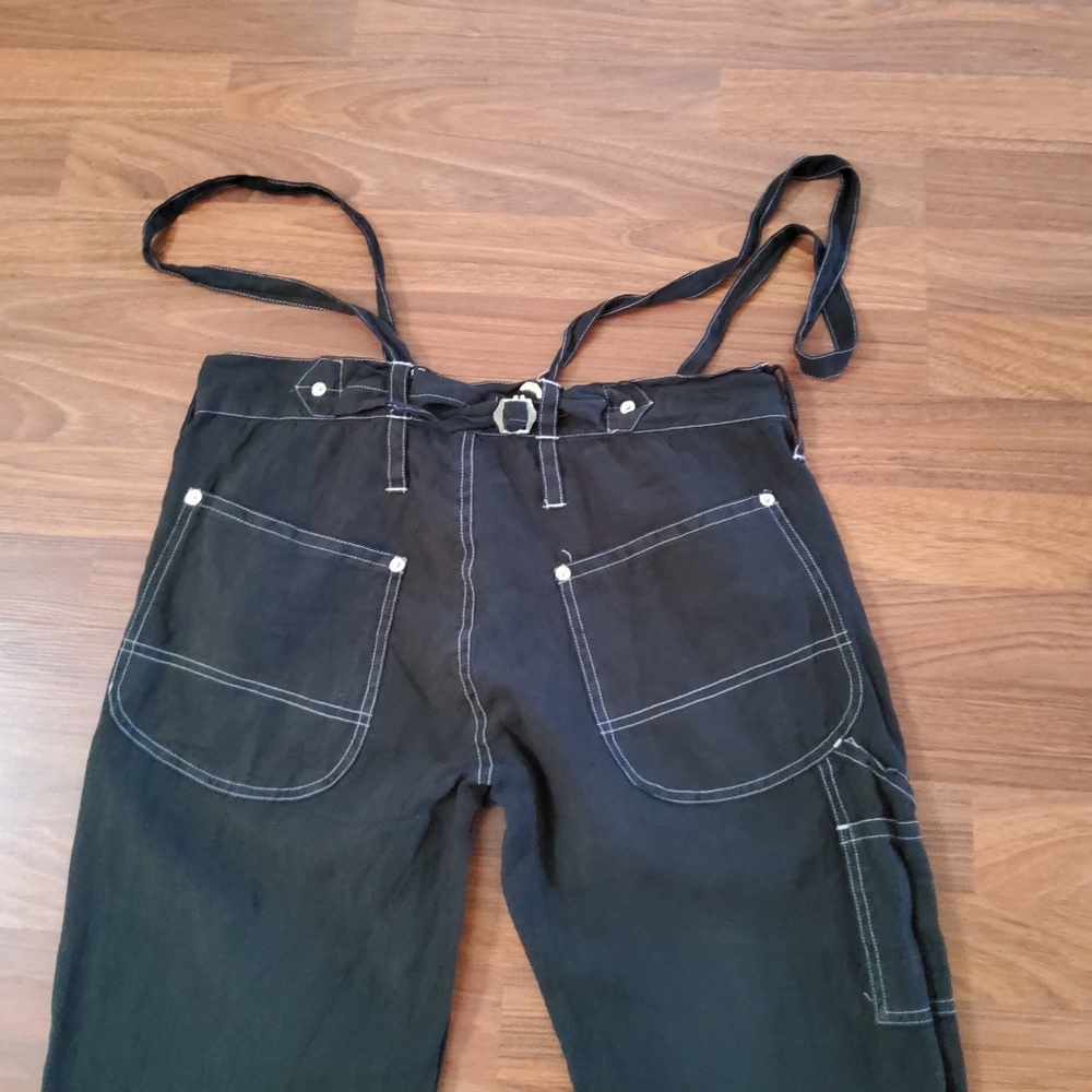 NWOT Johnny Was Suspender Strap Casual Pants Size M Black New - Picture 6 of 6